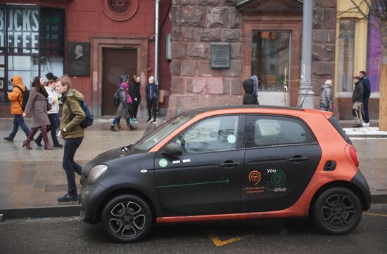 Casharing autos in Moscow