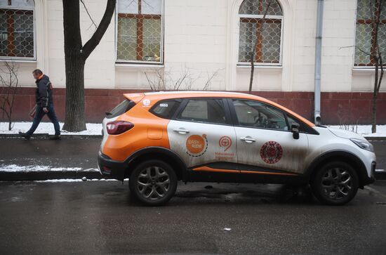 Carsharing autos in Moscow