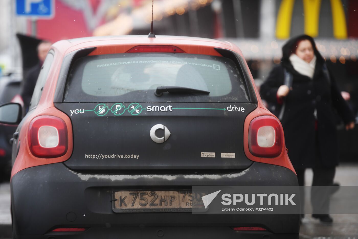 Car-sharing autos in Moscow