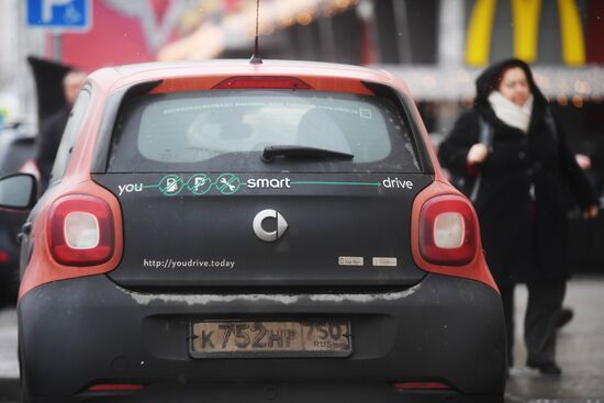 Car-sharing autos in Moscow