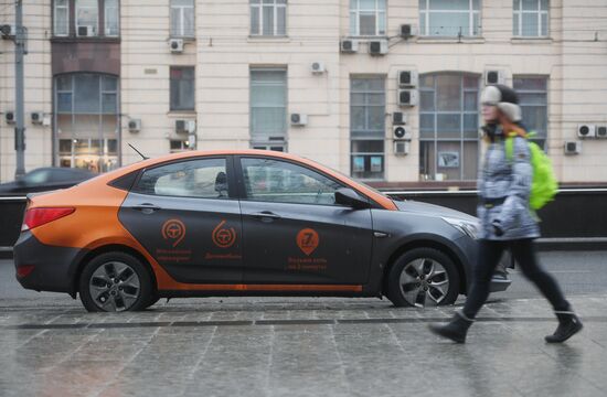 Car-sharing autos in Moscow