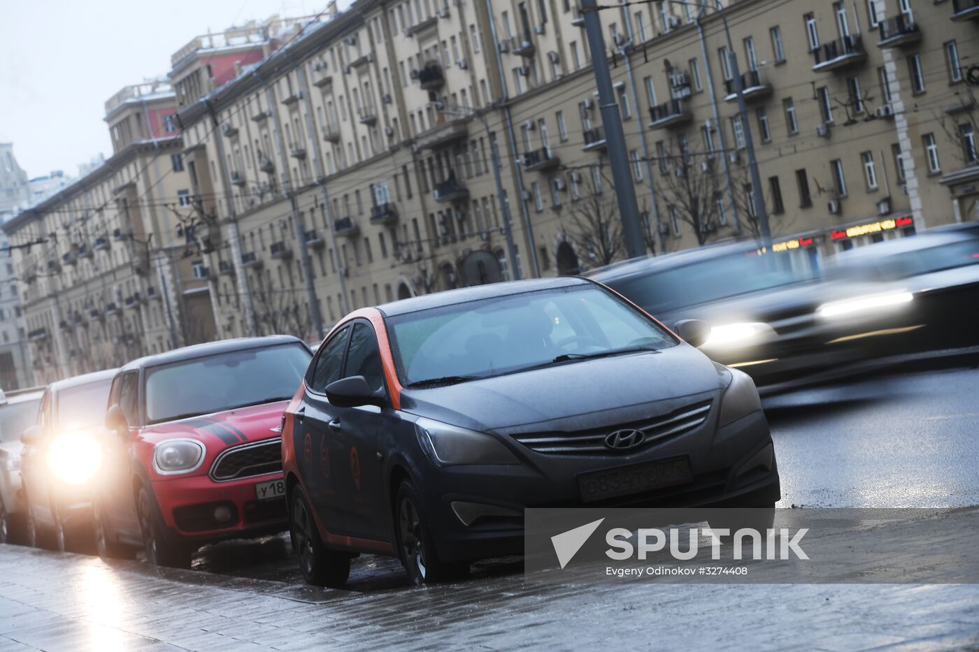 Car-sharing autos in Moscow