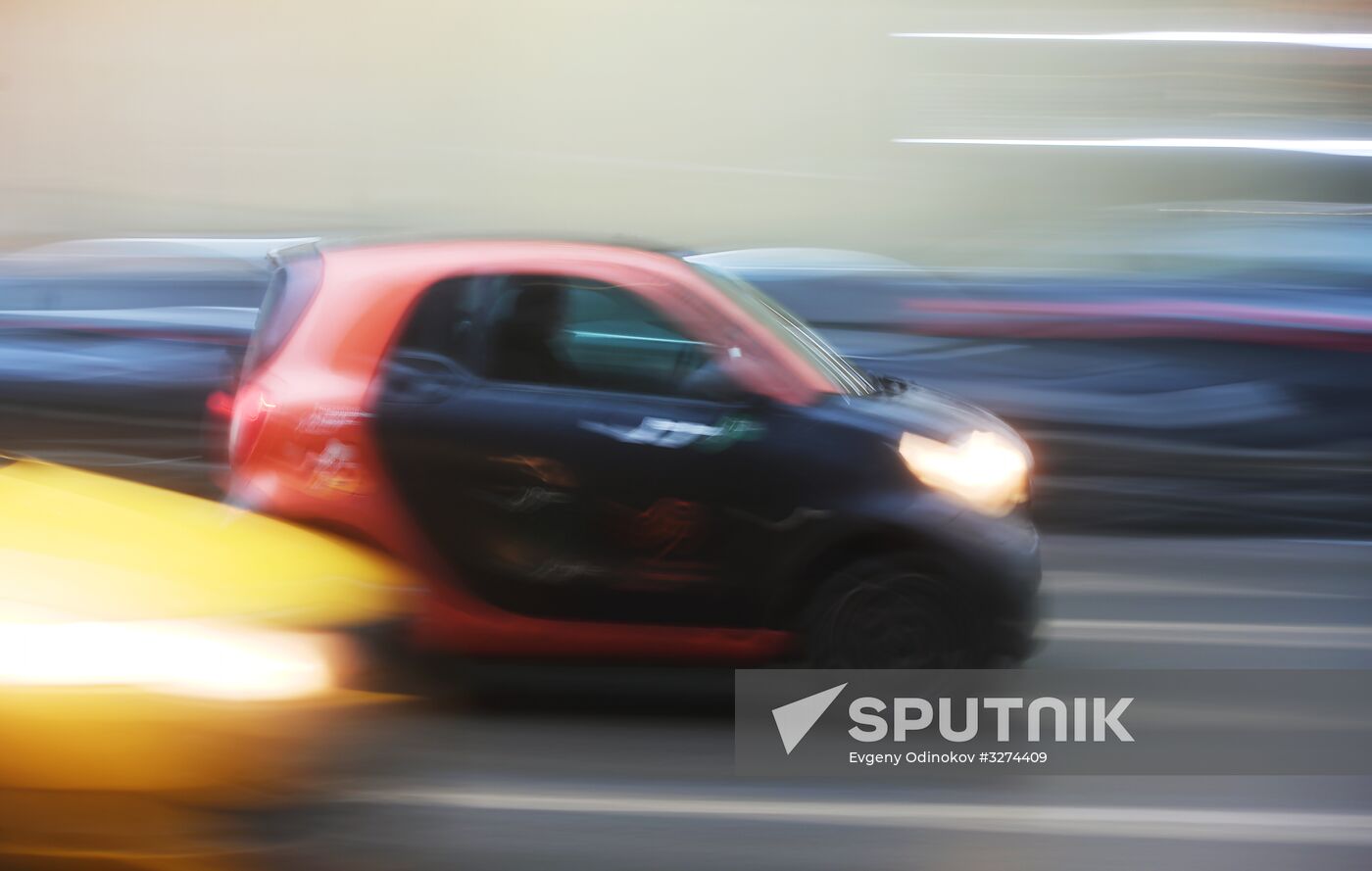 Car-sharing autos in Moscow