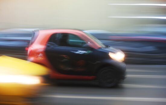 Car-sharing autos in Moscow