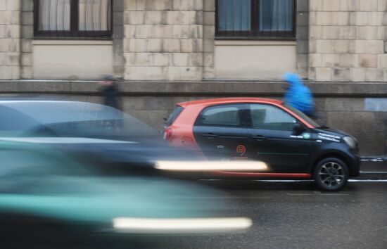 Car-sharing autos in Moscow