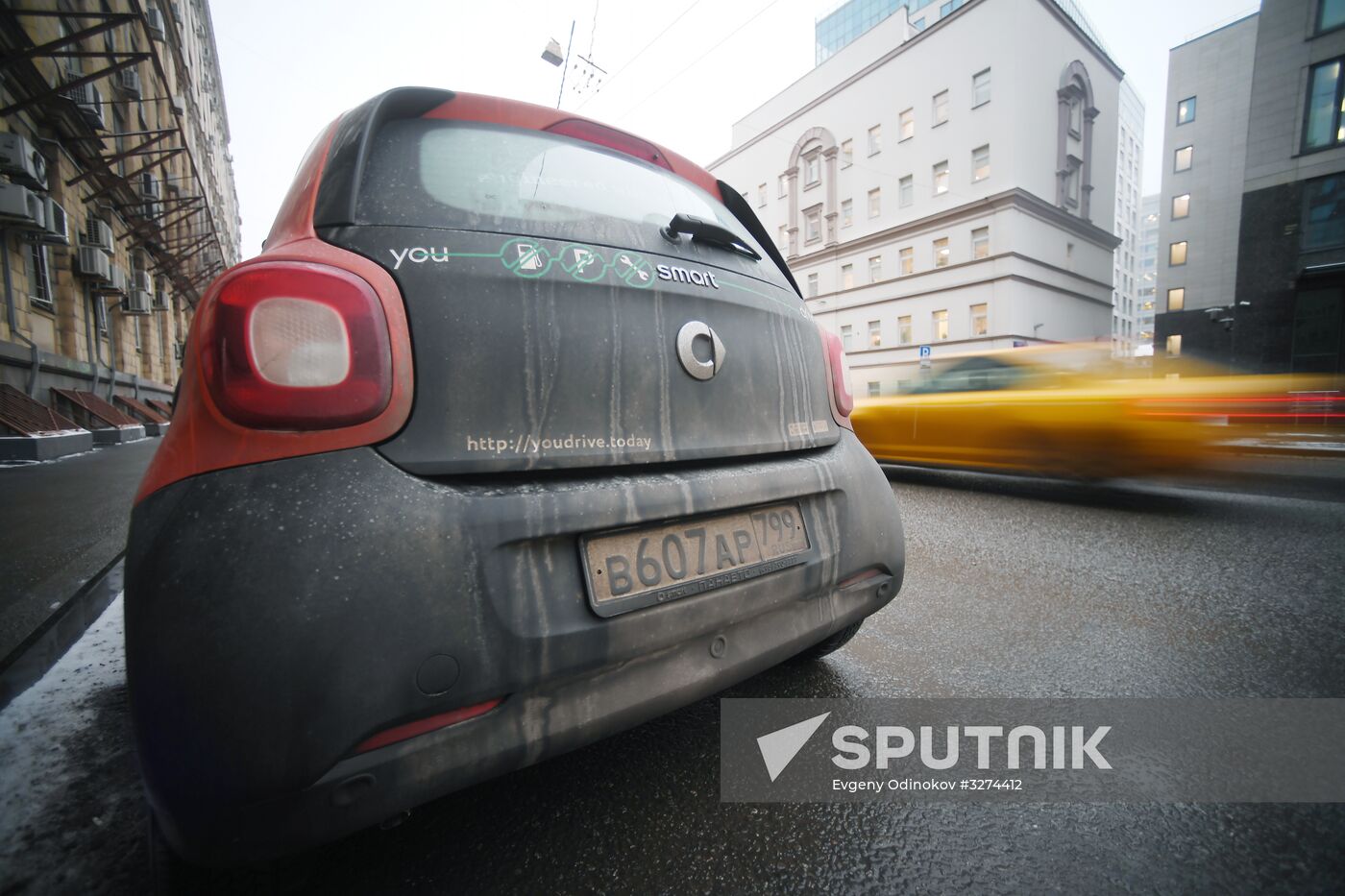 Car-sharing autos in Moscow