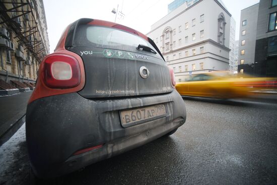 Car-sharing autos in Moscow
