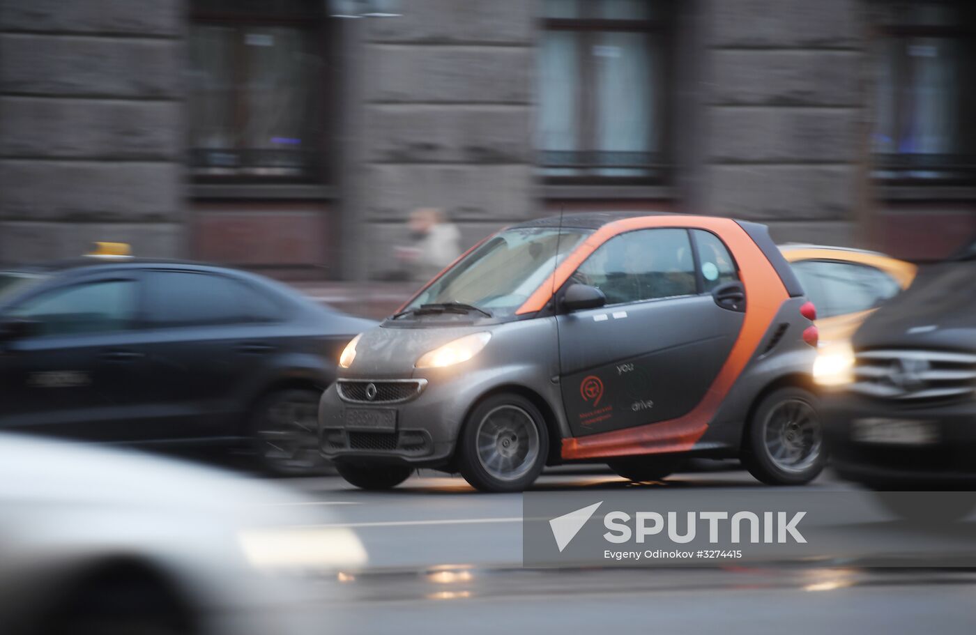 Car-sharing autos in Moscow