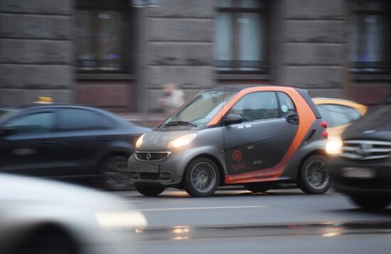 Car-sharing autos in Moscow