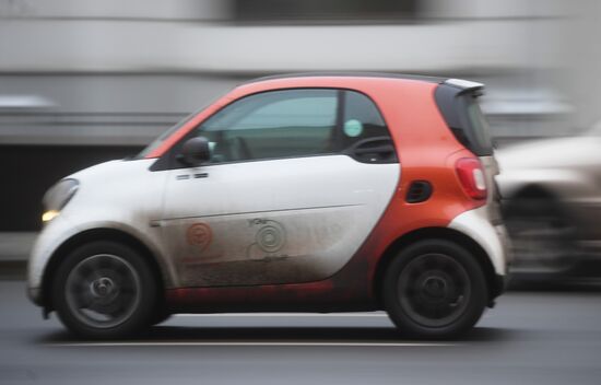Car-sharing autos in Moscow