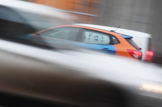 Car-sharing autos in Moscow