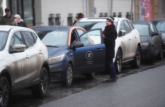 Car-sharing autos in Moscow