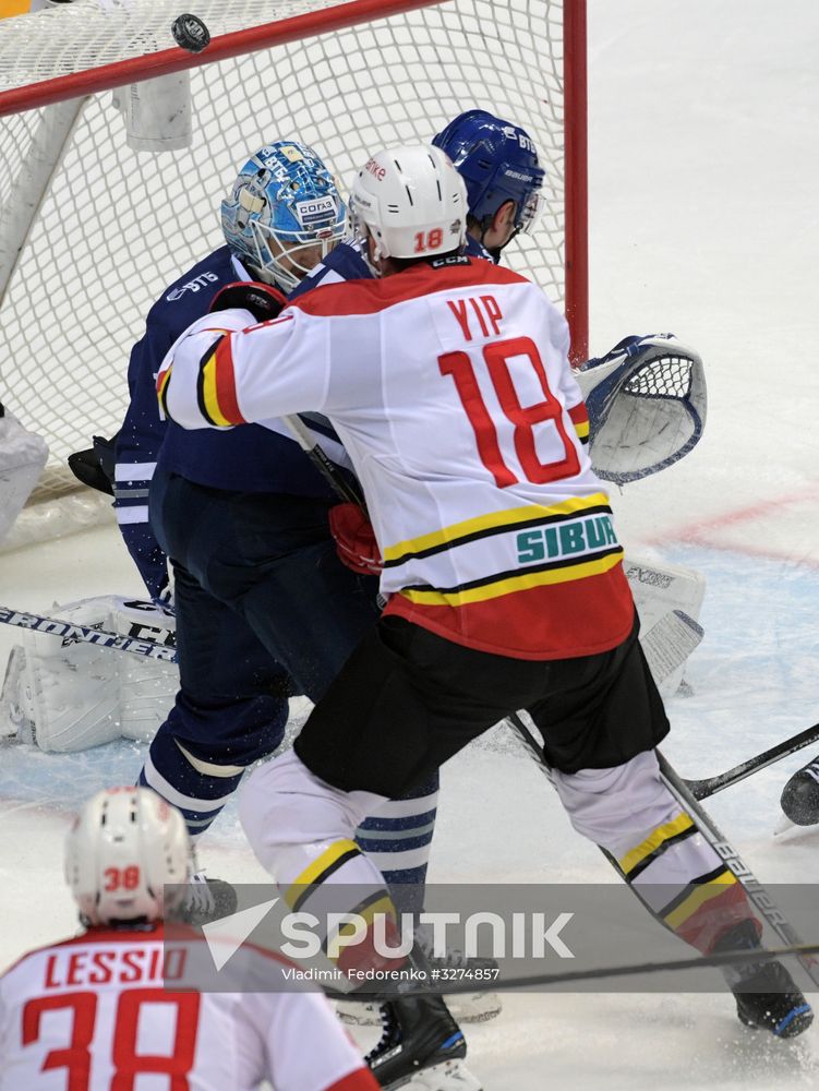 Ice hockey. KHL. Dynamo vs. Kunlun