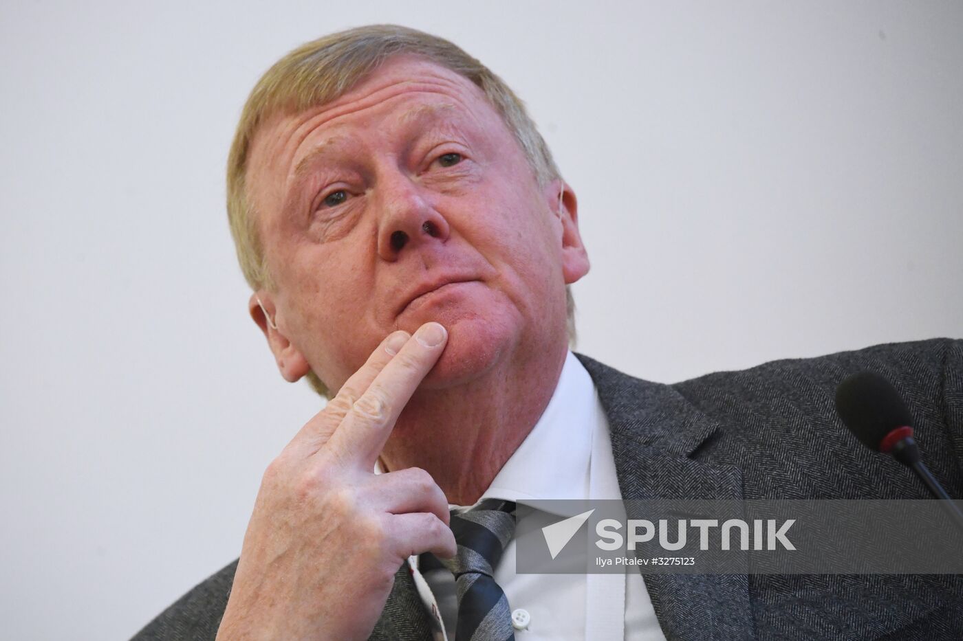 Rusnano Board Chairman Anatoly Chubais at the 9th Gaidar Forum in Moscow. Location: Russia, Moscow. Author: Ilya Pitalev/Sputnik. Gaidar Forum. Day two