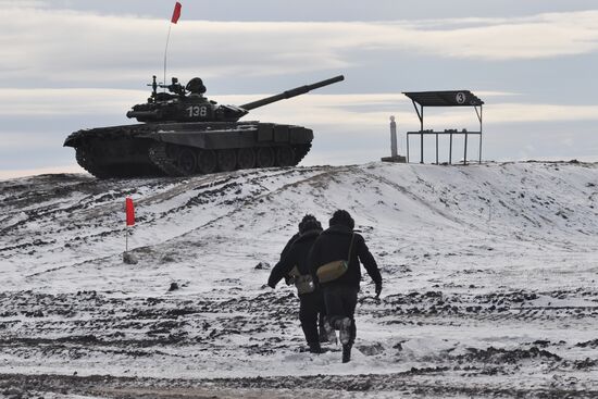 Preliminary round of Tank Biathlon in Voronezh Region