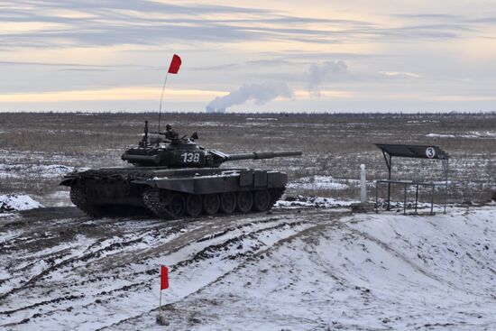 Tank Biathlon competition's first preliminary round in Voronezh Region
