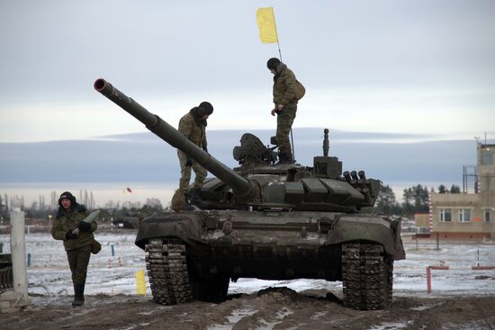 Preliminary round of Tank Biathlon in Voronezh Region