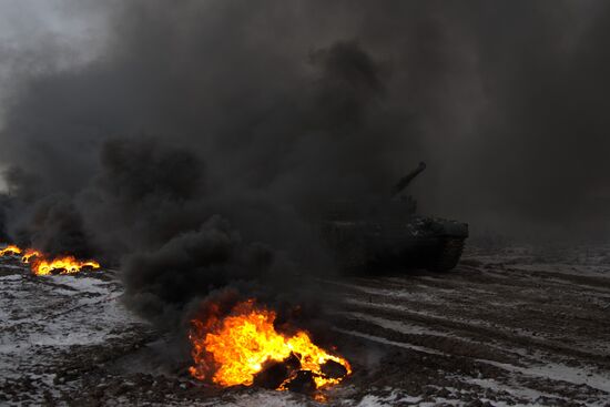 Tank Biathlon competition's first preliminary round in Voronezh Region