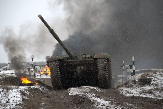 Tank Biathlon competition's first preliminary round in Voronezh Region
