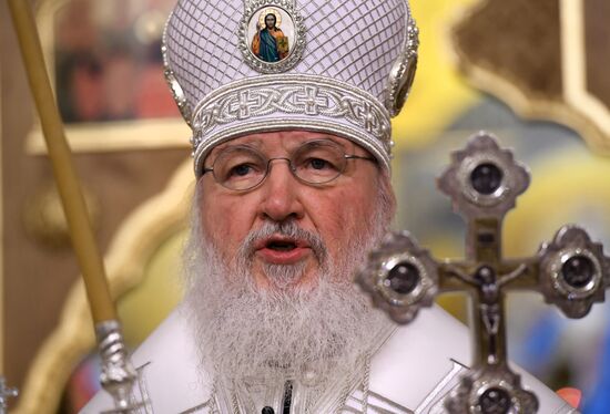 Patriarch holds service at Christ the Savior Cathedral on Epiphany Eve