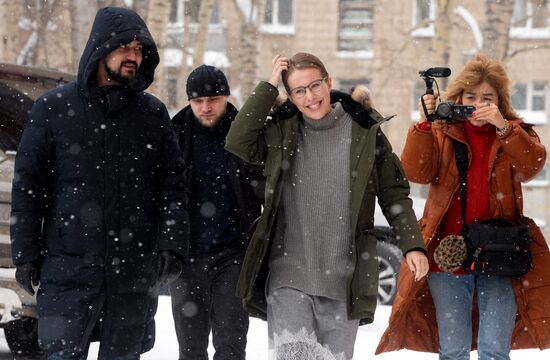 Ksenia Sobchak meets with electorate in Berdsk