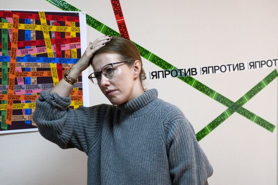 Ksenia Sobchak meets with electorate in Berdsk