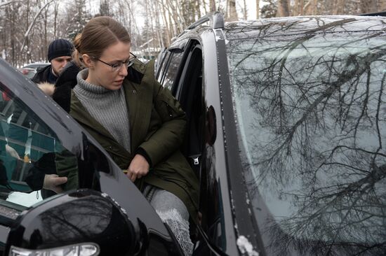 Ksenia Sobchak meets with electorate in Berdsk