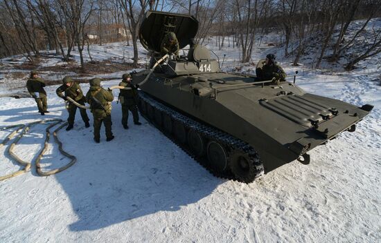 Pacific Fleet's detached combat engineers battalion exercises