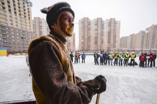 Russian Winter felt-boot bandy tournament in Leningrad Region