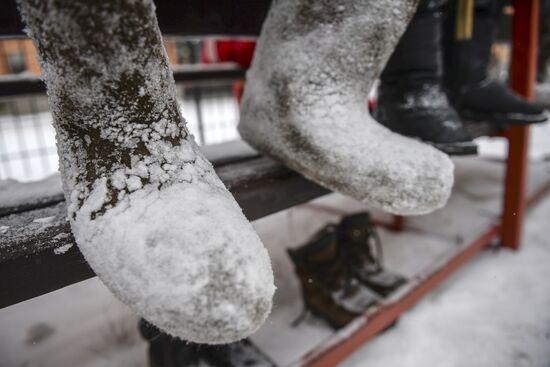 Russian Winter felt-boot bandy tournament in Leningrad Region