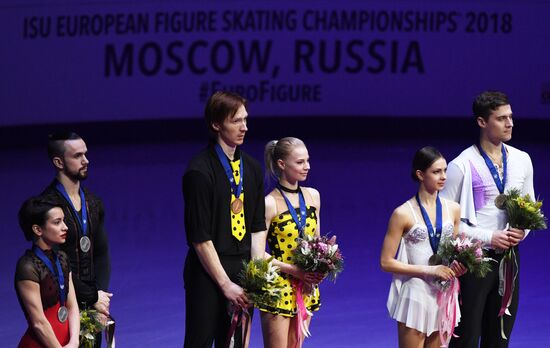 ISU European Figure Skating Championships. Pairs free skating