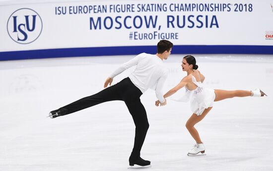 ISU European Figure Skating Championships. Pairs free skating