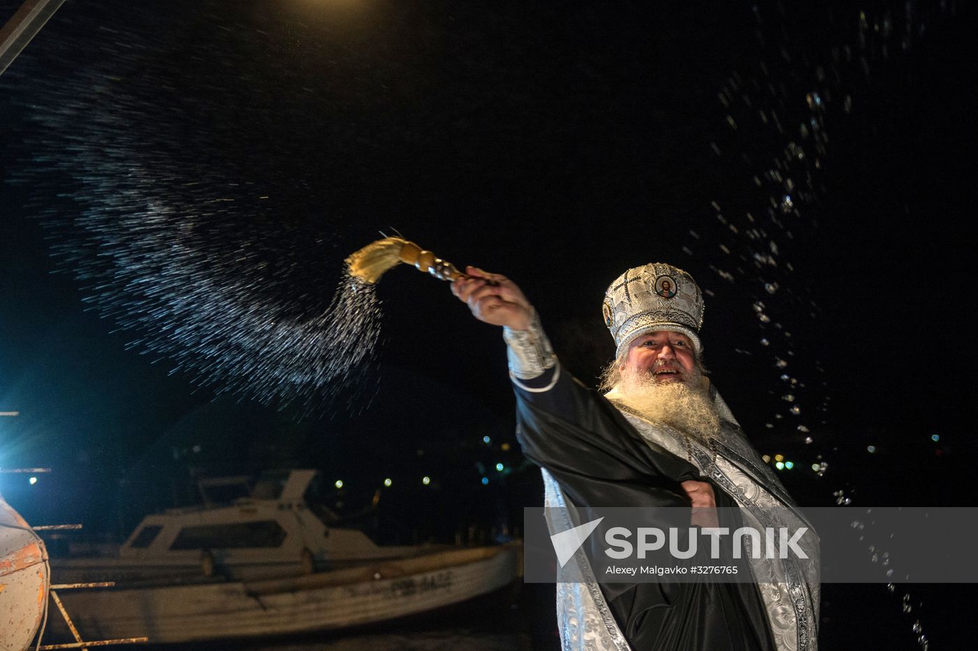Orthodox Epiphany celebration in Russian cities