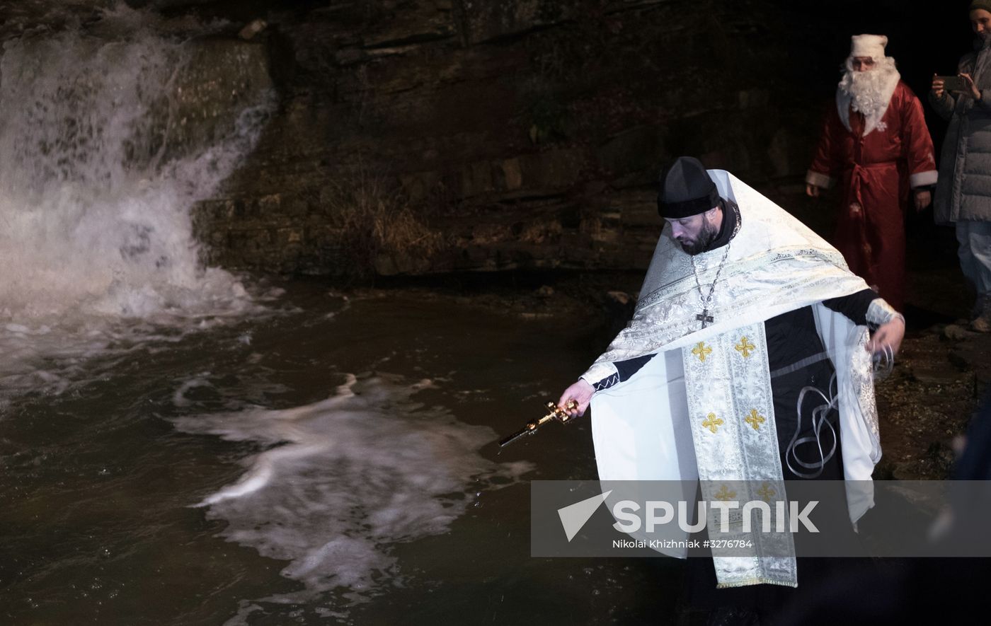Orthodox Epiphany celebration in Russian cities
