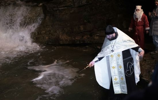 Orthodox Epiphany celebration in Russian cities