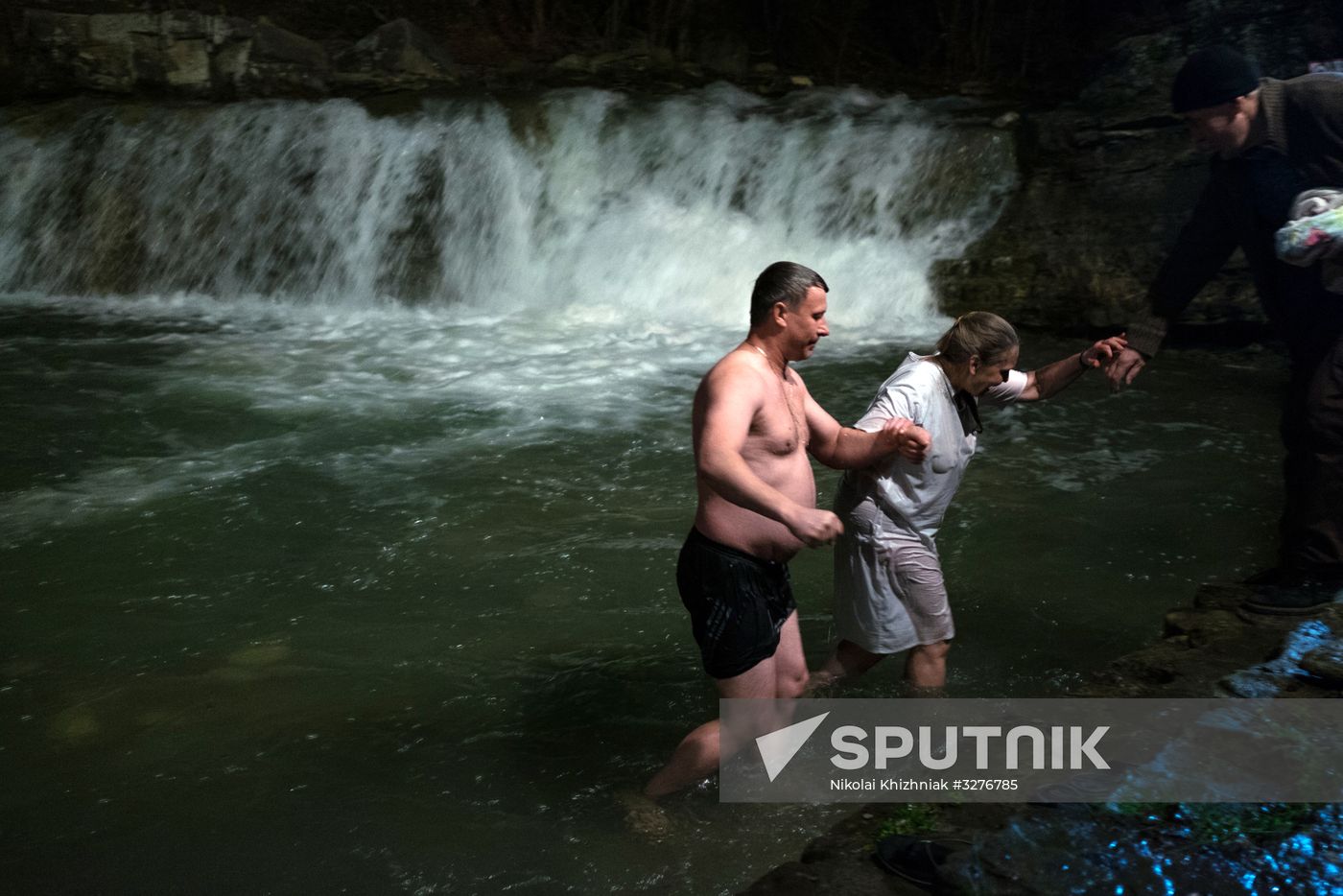 Orthodox Epiphany celebration in Russian cities