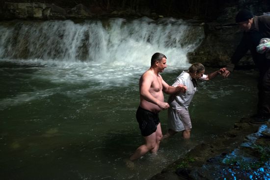Orthodox Epiphany celebration in Russian cities