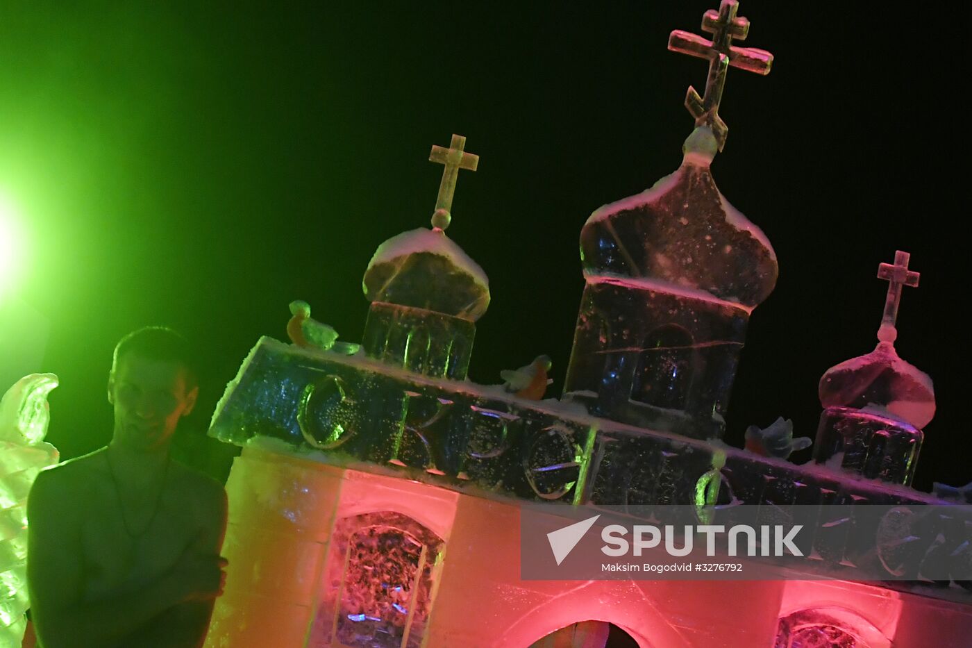 Orthodox Epiphany celebration in Russian cities