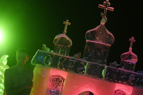 Orthodox Epiphany celebration in Russian cities