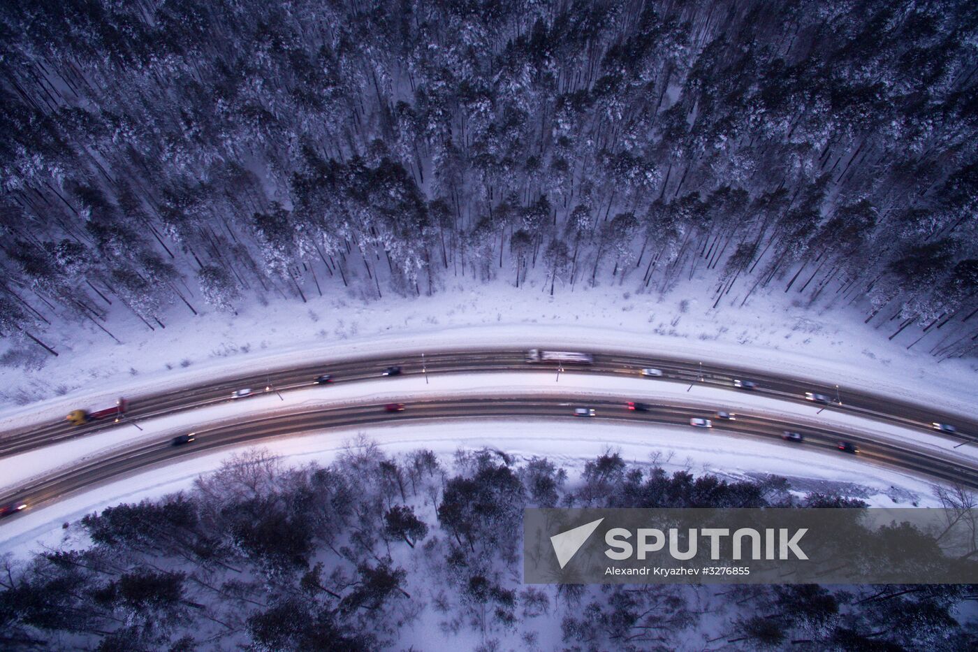 Berdskoe highway in Novosibirsk
