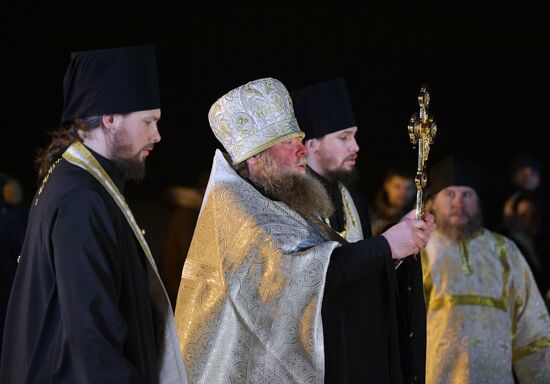 President Vladimir Putin takes part in Epiphany bathing on Lake Seliger