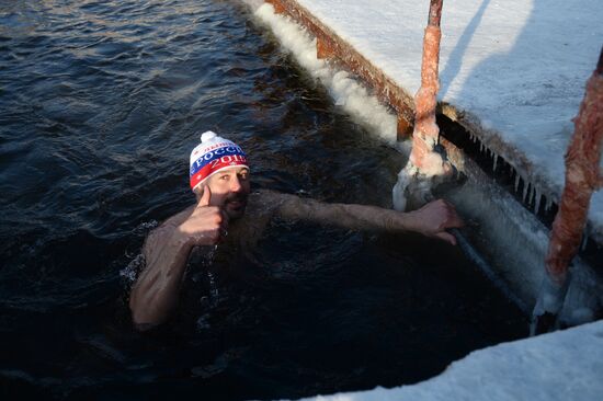 Epiphany feast in Russian cities