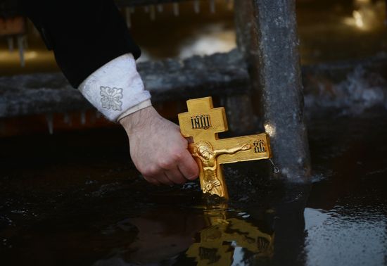 Epiphany feast in Russian cities