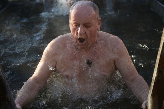 Epiphany feast in Russian cities