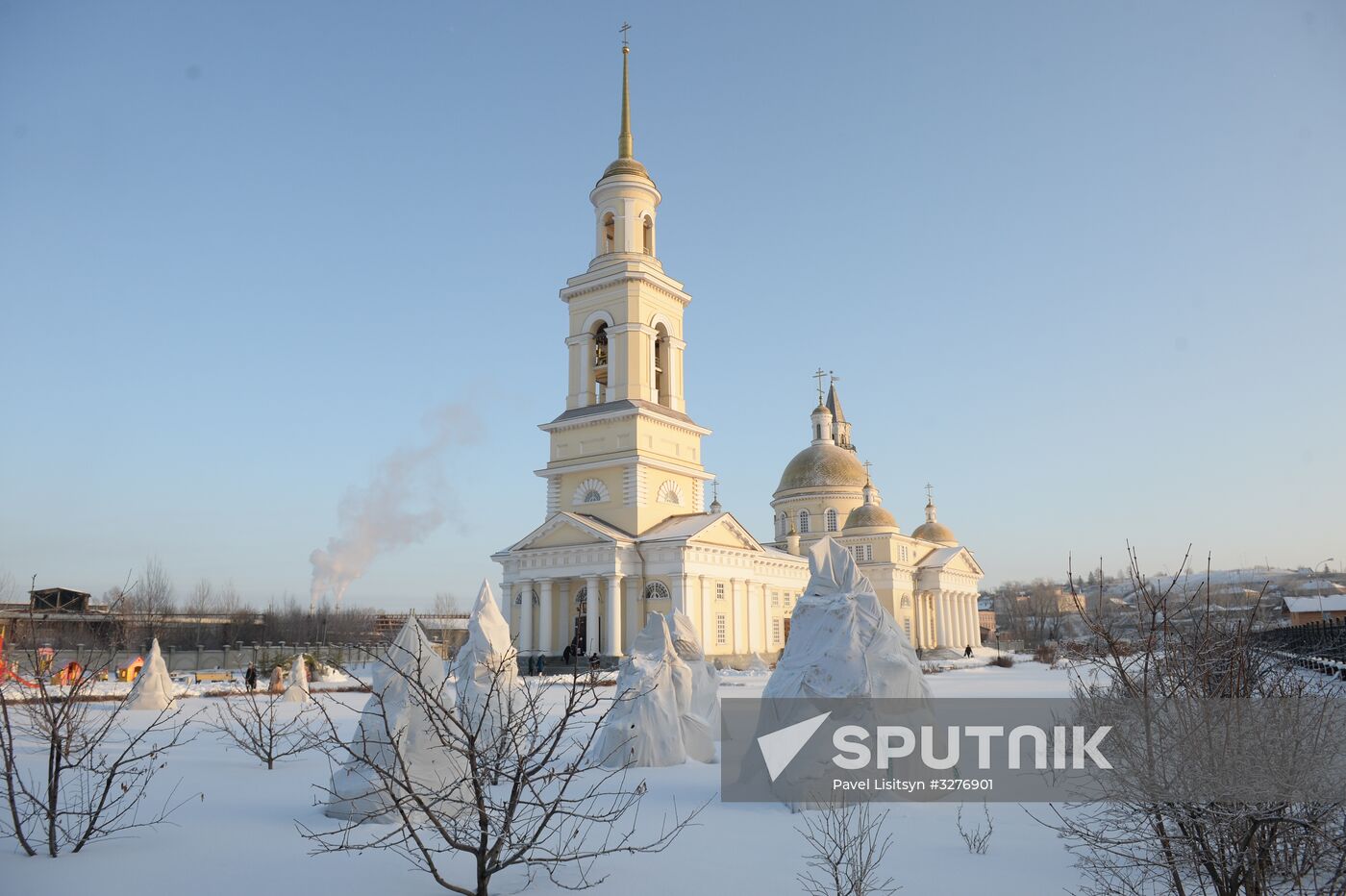 Epiphany feast in Russian cities