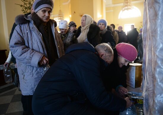 Epiphany feast in Russian cities