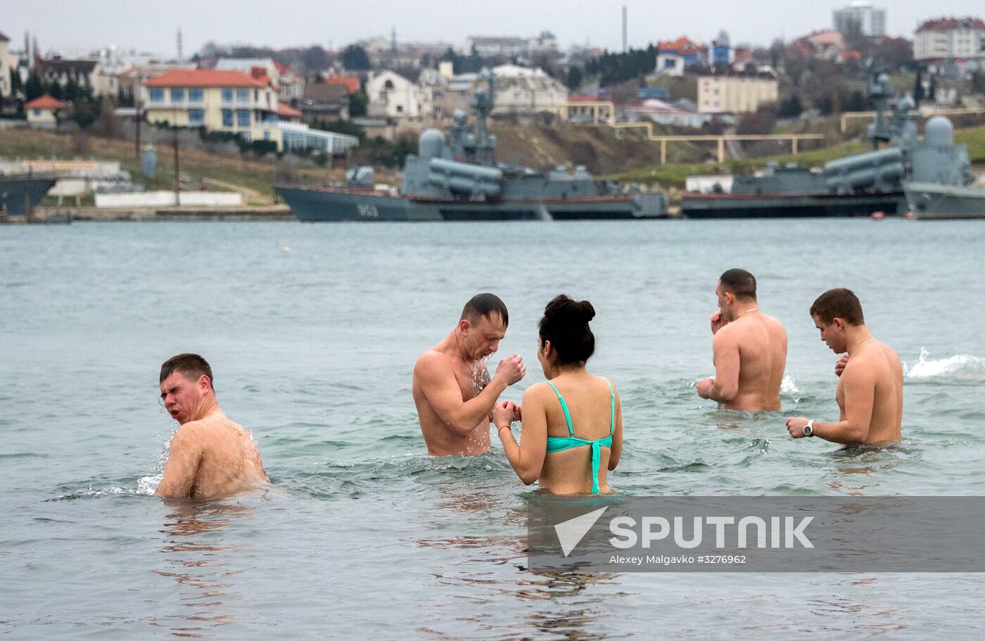 Epiphany feast in Russian cities