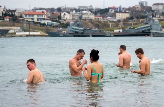 Epiphany feast in Russian cities
