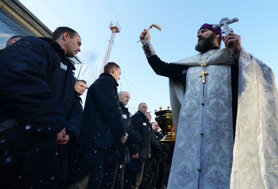 Epiphany feast in Russian cities