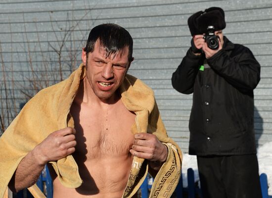 Epiphany feast in Russian cities